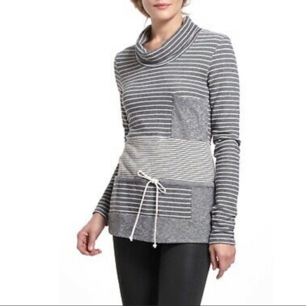 Anthro Saturday Sunday Striped Cowl Neck Tunic